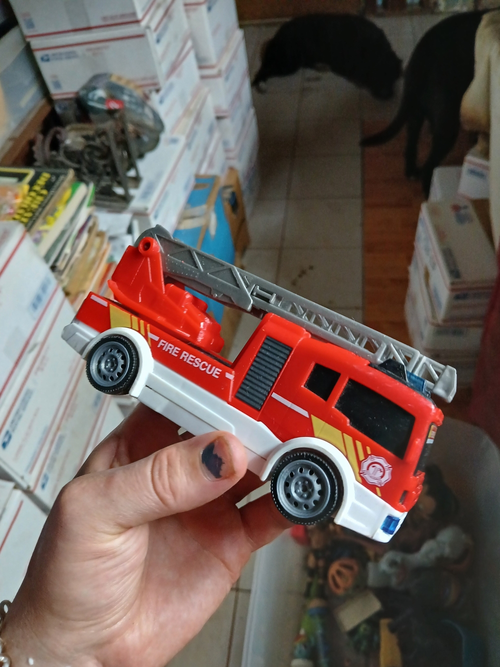 Red Fire Rescue Ladder Truck Toy for Kids - Brand Unspecified